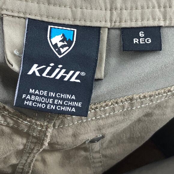 Kuhl Pants Womens Size 6 Regular Khaki Green Stretch Low Rise Straight Leg - Picture 9 of 11